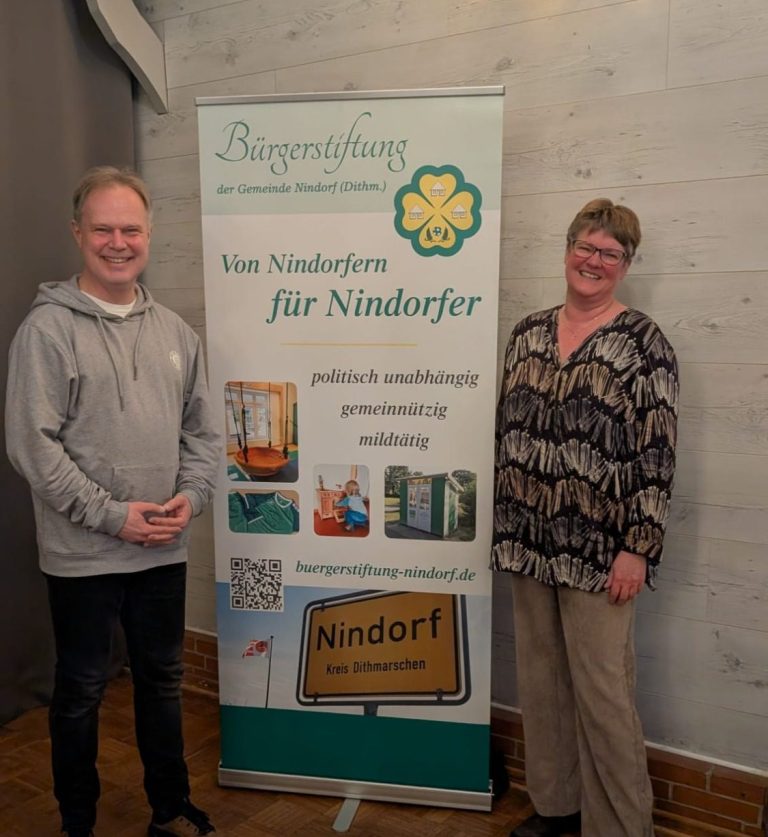 Catrin Schuldt und Olaf Wendlandt von der Bürgerstiftung Nindorf